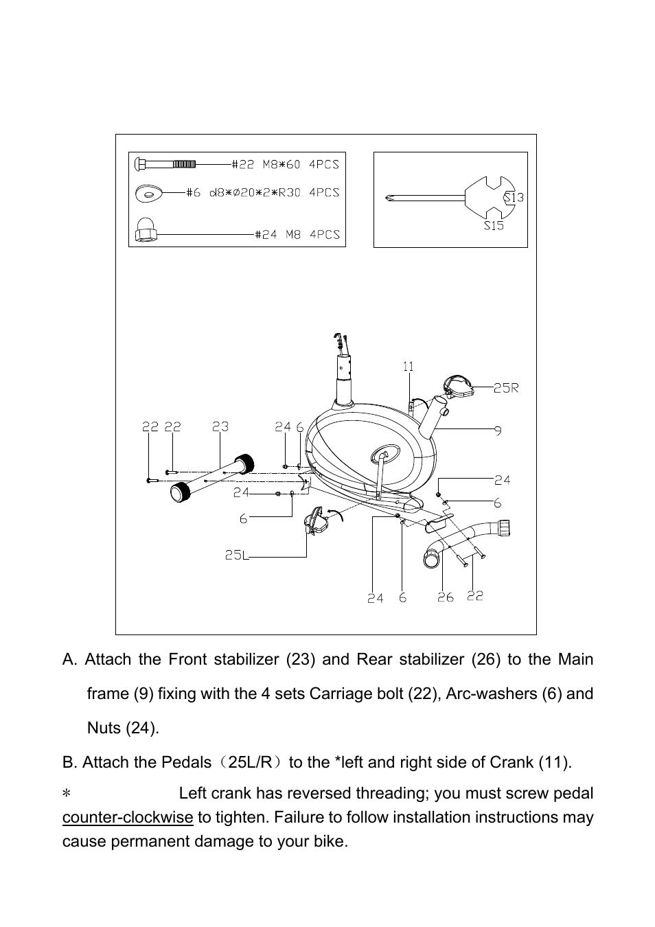 Assembly instructions | Sunny Health & Fitness P8200 User Manual | Page 6 / 9