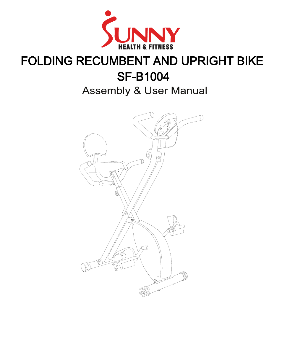 Sunny Health & Fitness SF-B1004 User Manual | 18 pages