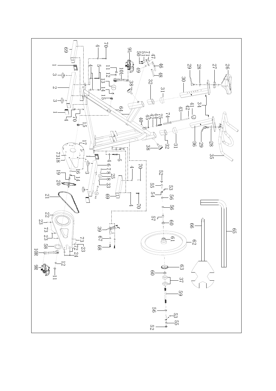 Exploded view | Sunny Health & Fitness SF-B1110 User Manual | Page 3 / 15