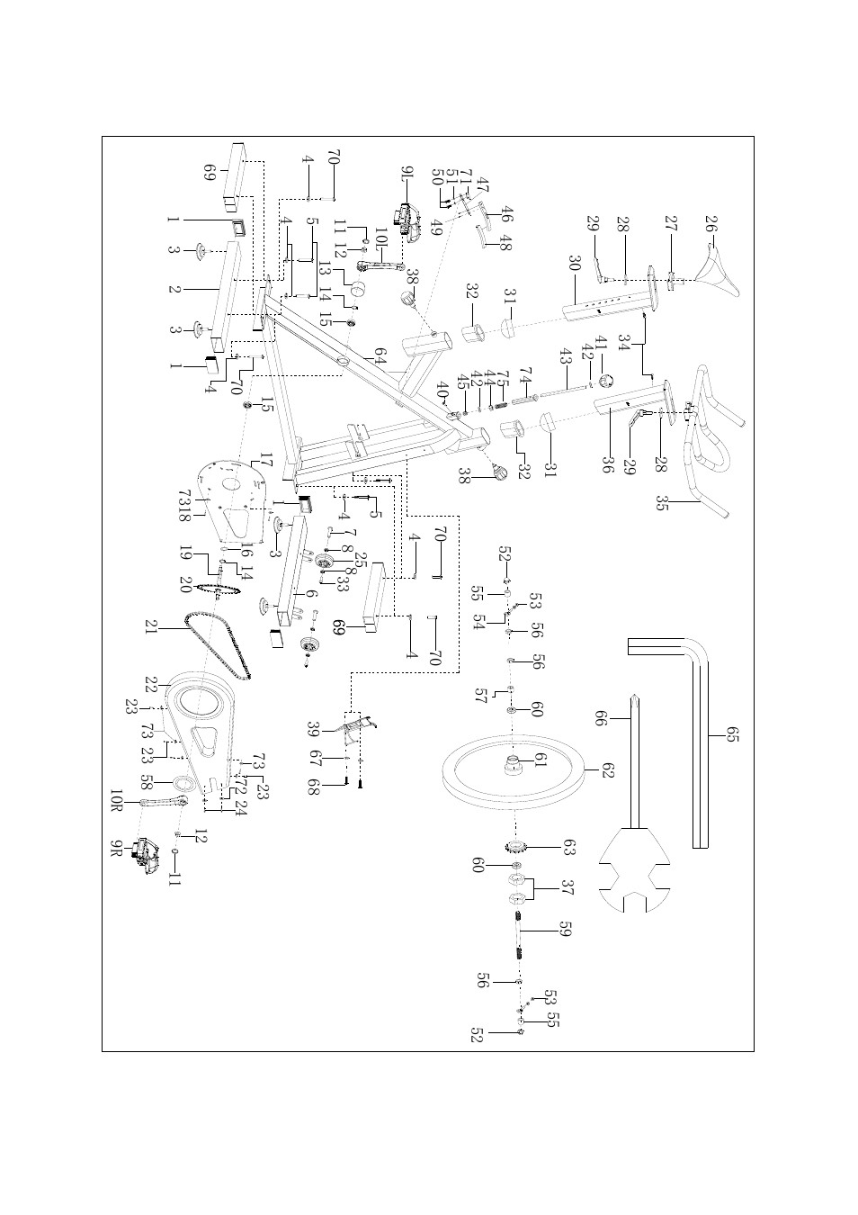 Exploded view | Sunny Health & Fitness SF-B1110S User Manual | Page 3 / 15