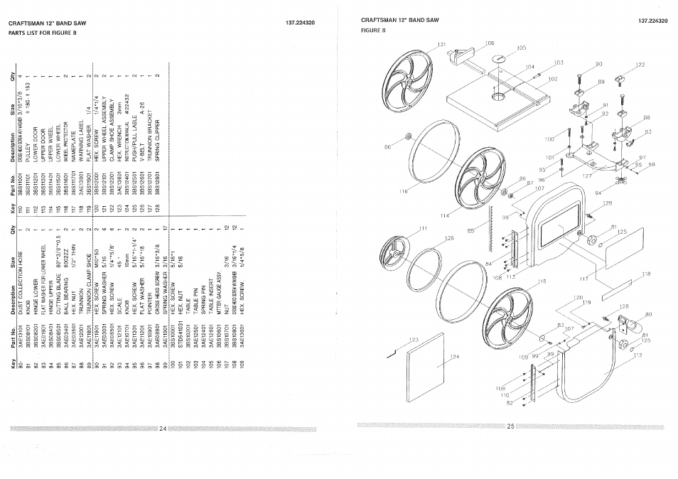 Adjustment instructions, A warning | Craftsman 137.224320 User Manual | Page 13 / 25