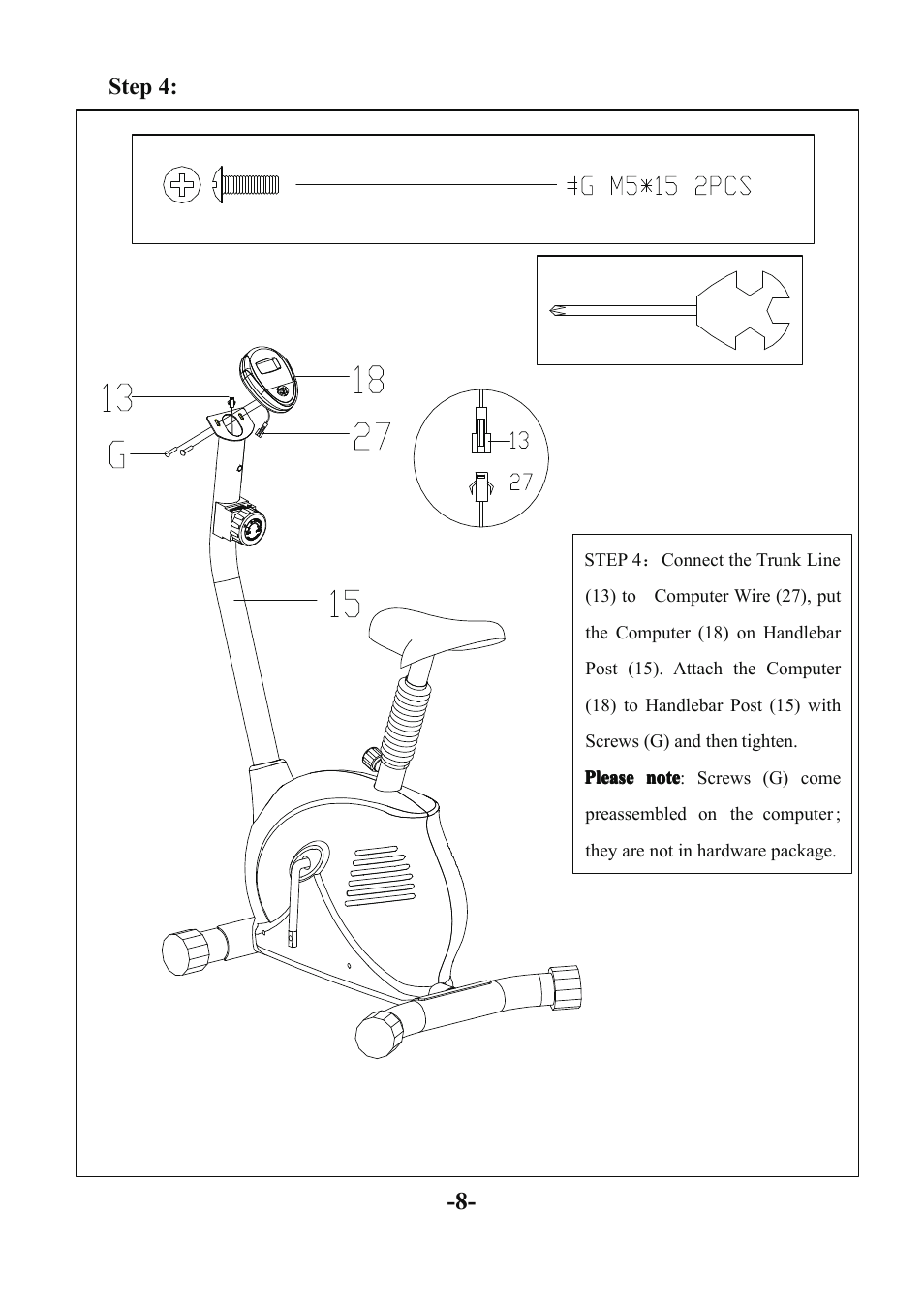 Step 4 | Sunny Health & Fitness SF-B910 User Manual | Page 9 / 14