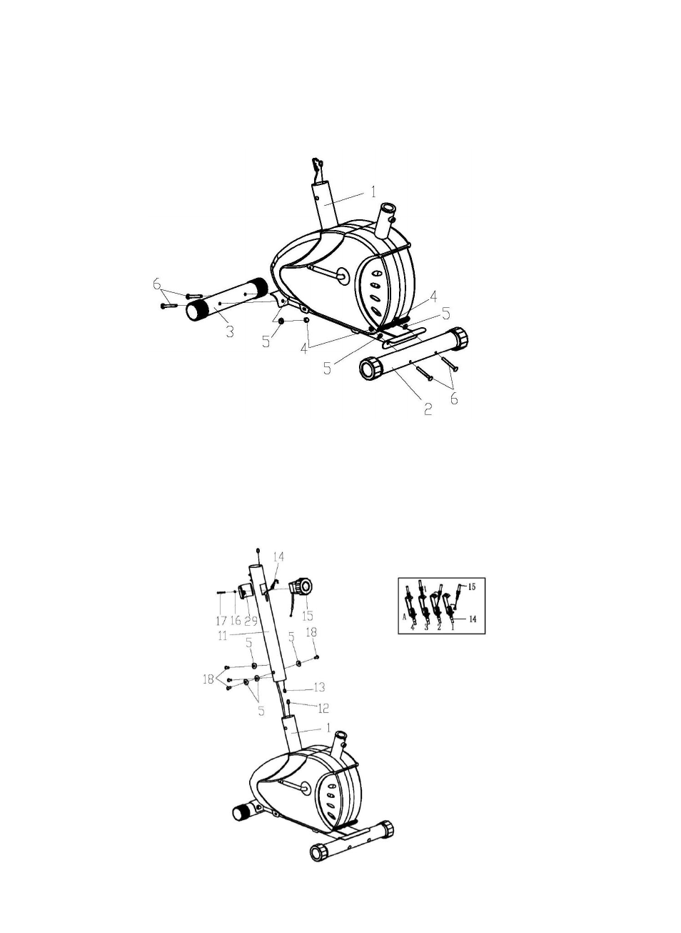 Assembly instructions, Step 1, Step 2 | Sunny Health & Fitness SF-B915 User Manual | Page 5 / 8