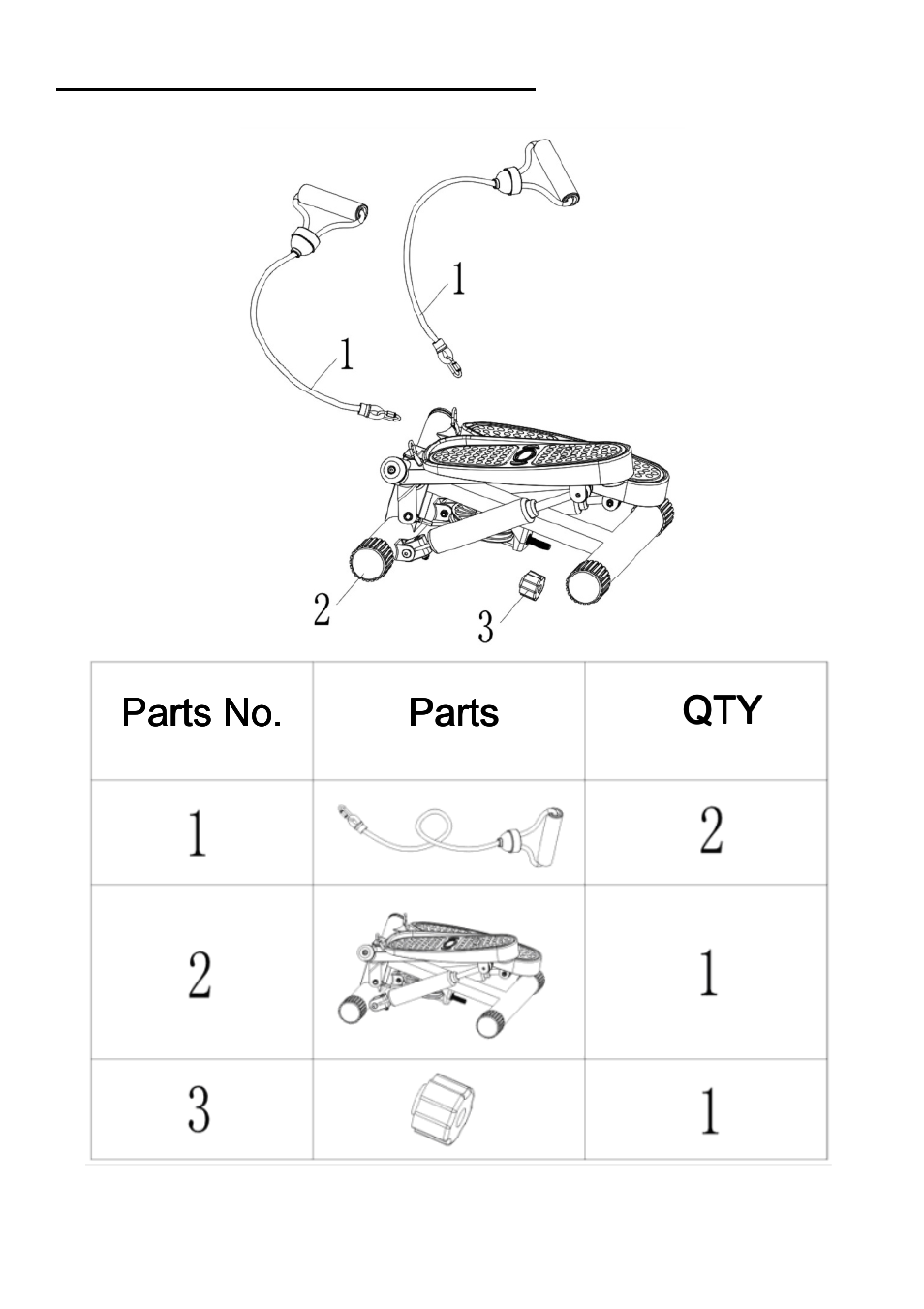 Parts no | Sunny Health & Fitness 068 User Manual | Page 3 / 7