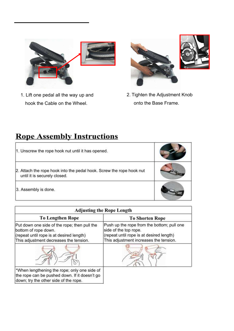 Assembly instructions | Sunny Health & Fitness 068 User Manual | Page 4 / 7