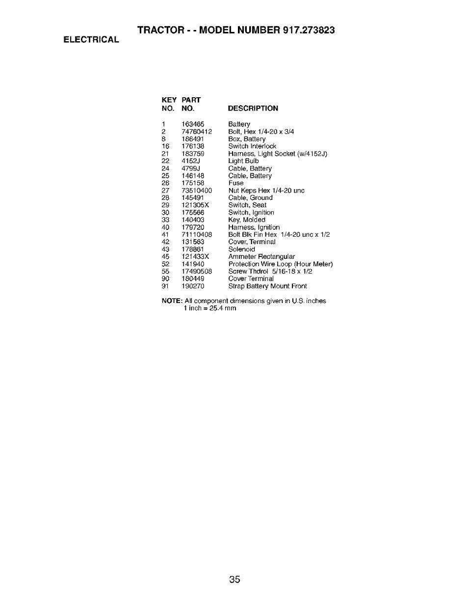 Electrical | Craftsman 917.273823 User Manual | Page 35 / 56