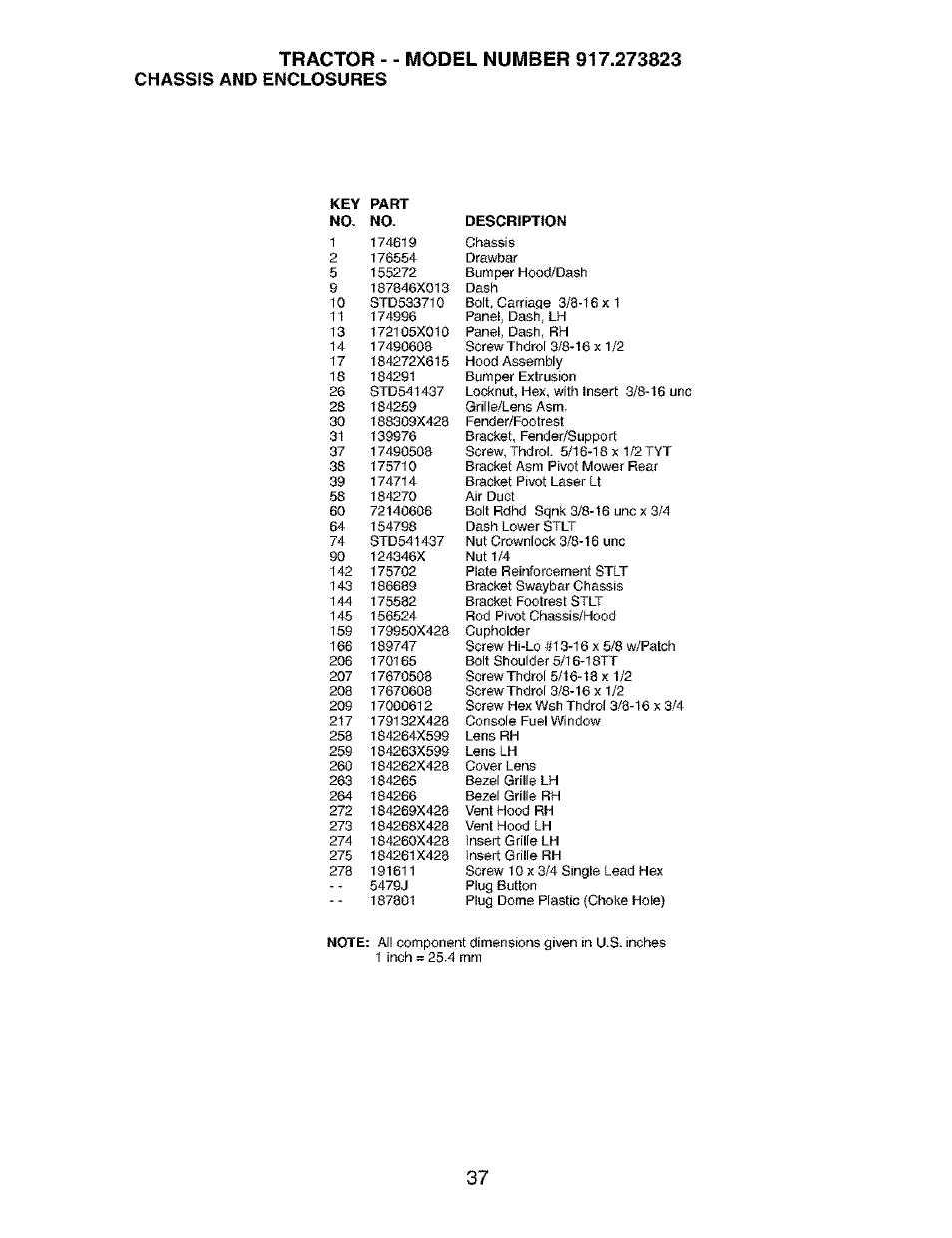 Chassfs and enclosures | Craftsman 917.273823 User Manual | Page 37 / 56