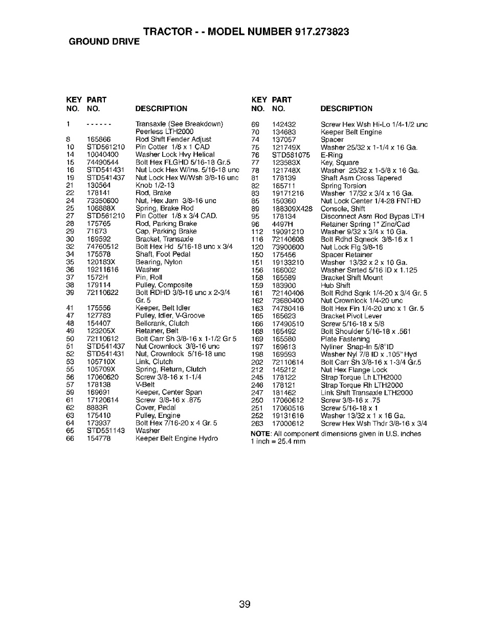 Ground drive | Craftsman 917.273823 User Manual | Page 39 / 56