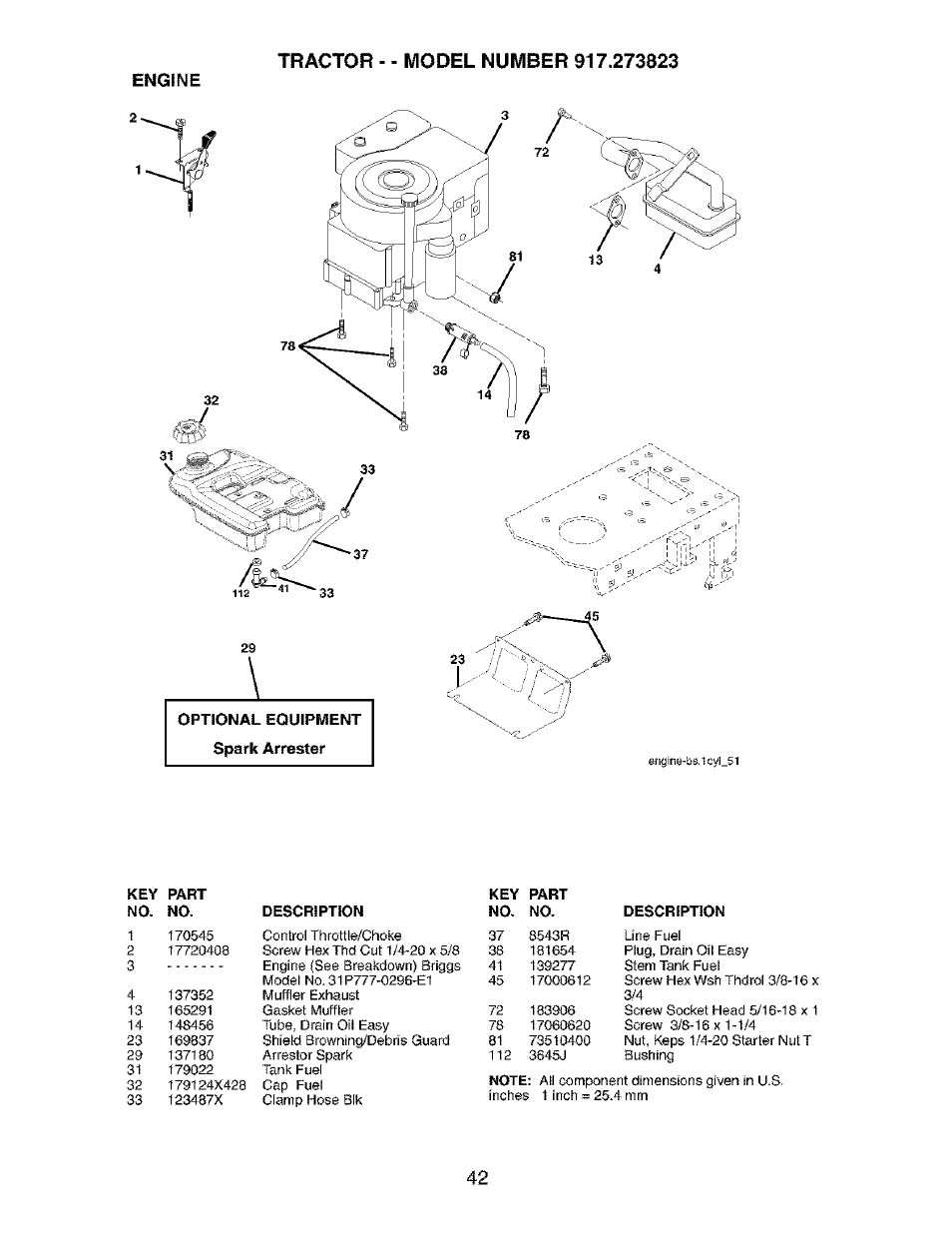 Engine | Craftsman 917.273823 User Manual | Page 42 / 56