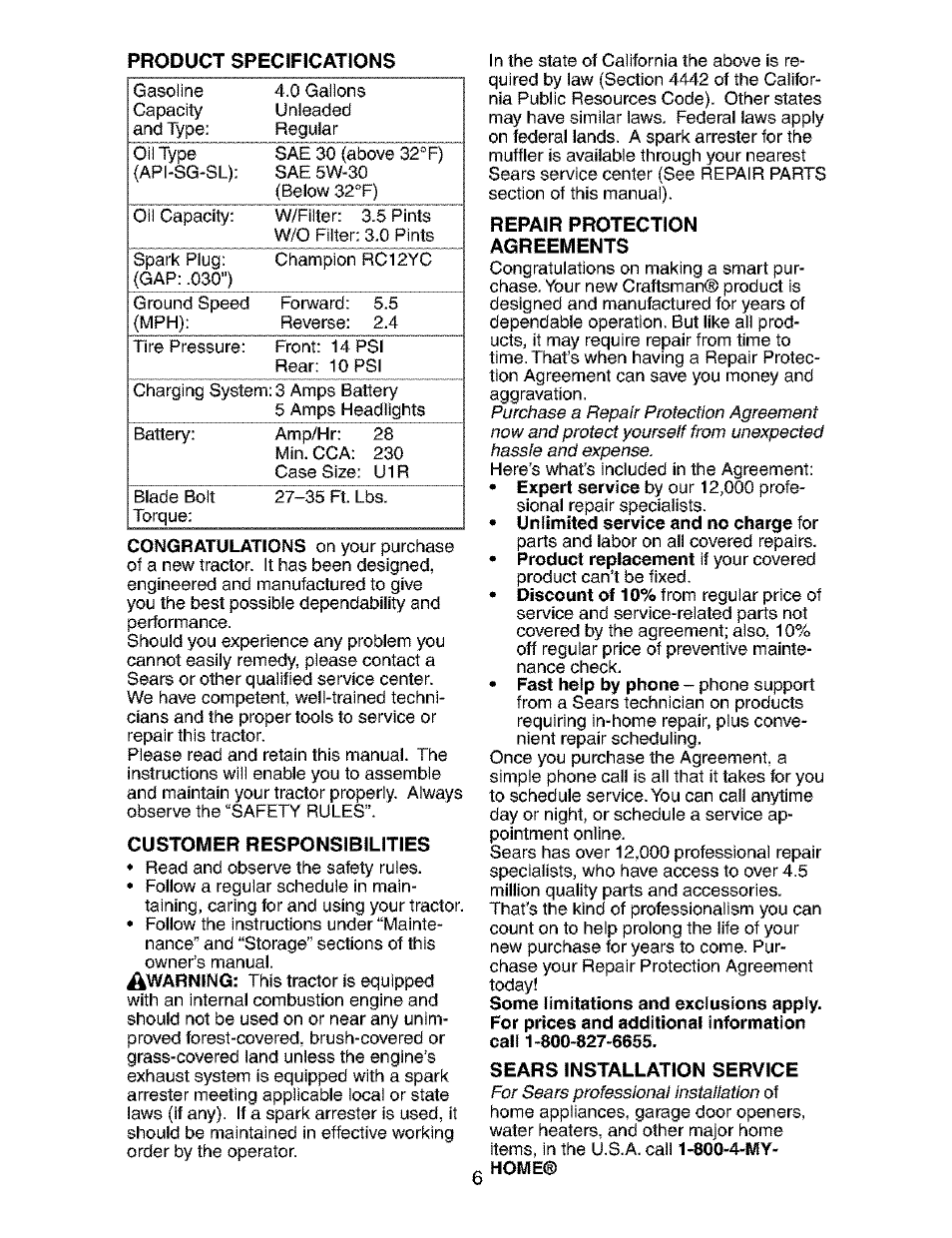 Craftsman 917.273823 User Manual | Page 6 / 56