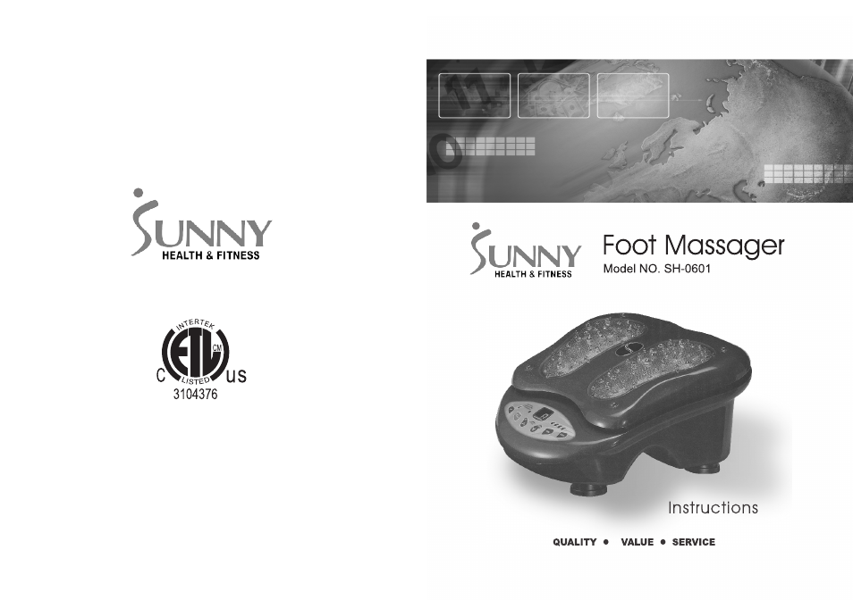 Sunny Health & Fitness SH-0601 User Manual | 12 pages