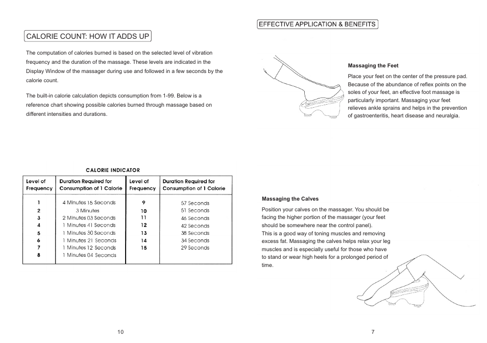 页 11, Calorie count: how it adds up | Sunny Health & Fitness SH-0601 User Manual | Page 11 / 12