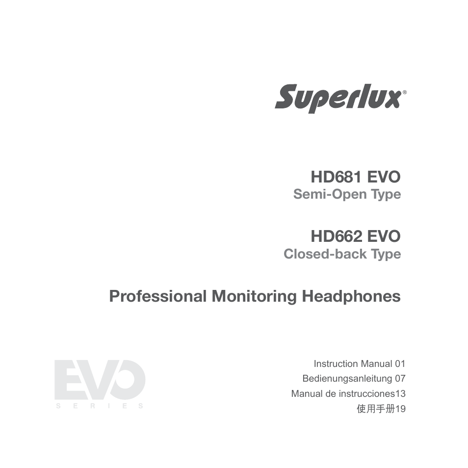 Superlux HD662EVO User Manual | 24 pages