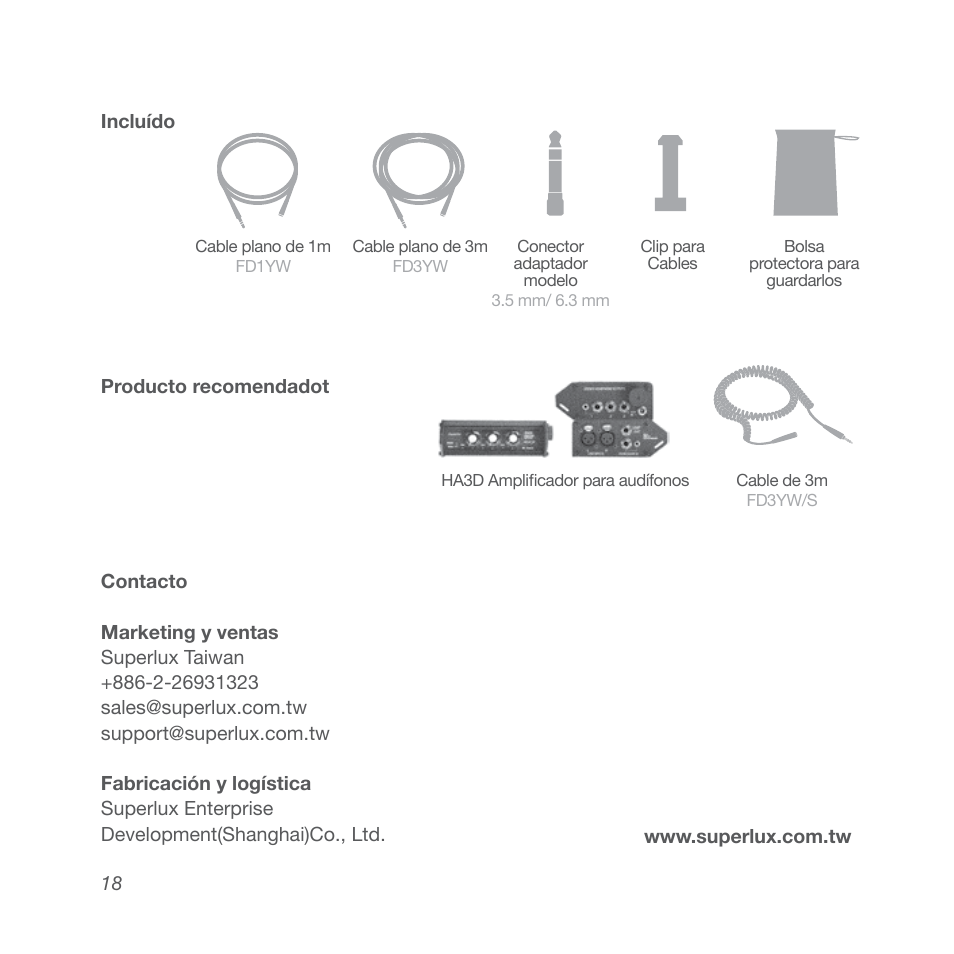 Superlux HD662EVO User Manual | Page 18 / 24