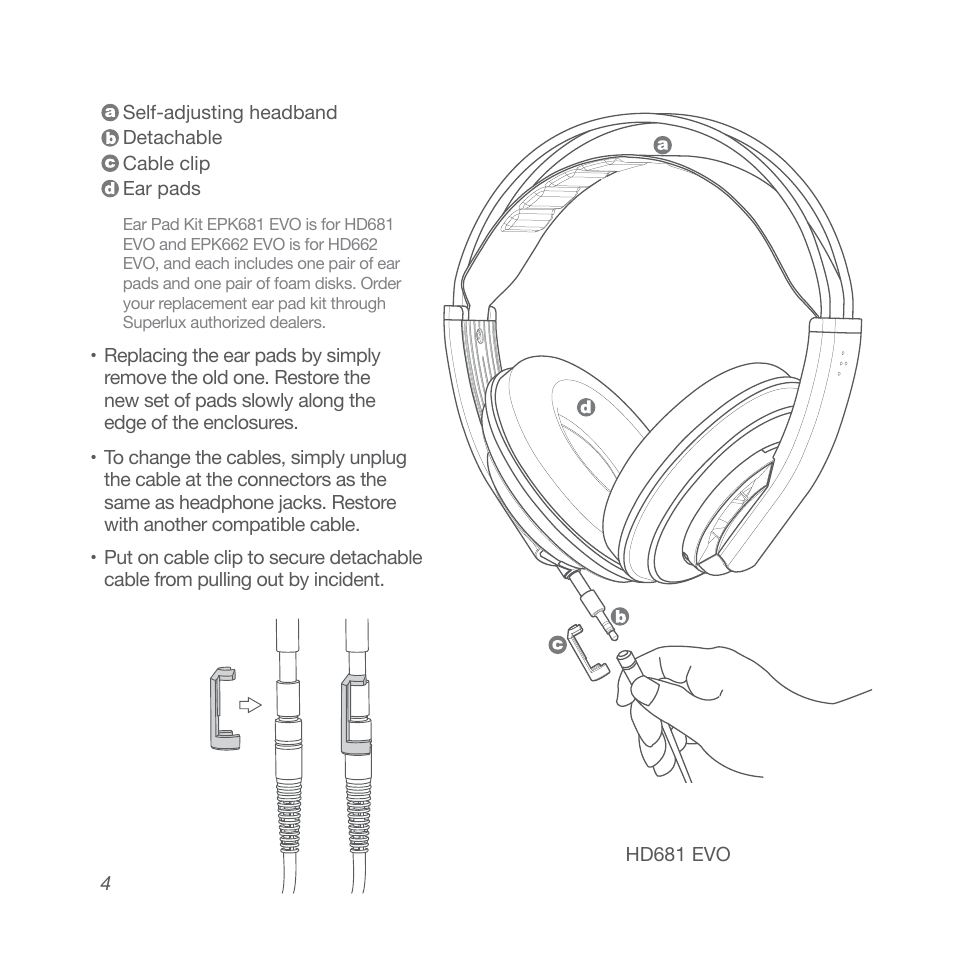 Superlux HD662EVO User Manual | Page 4 / 24