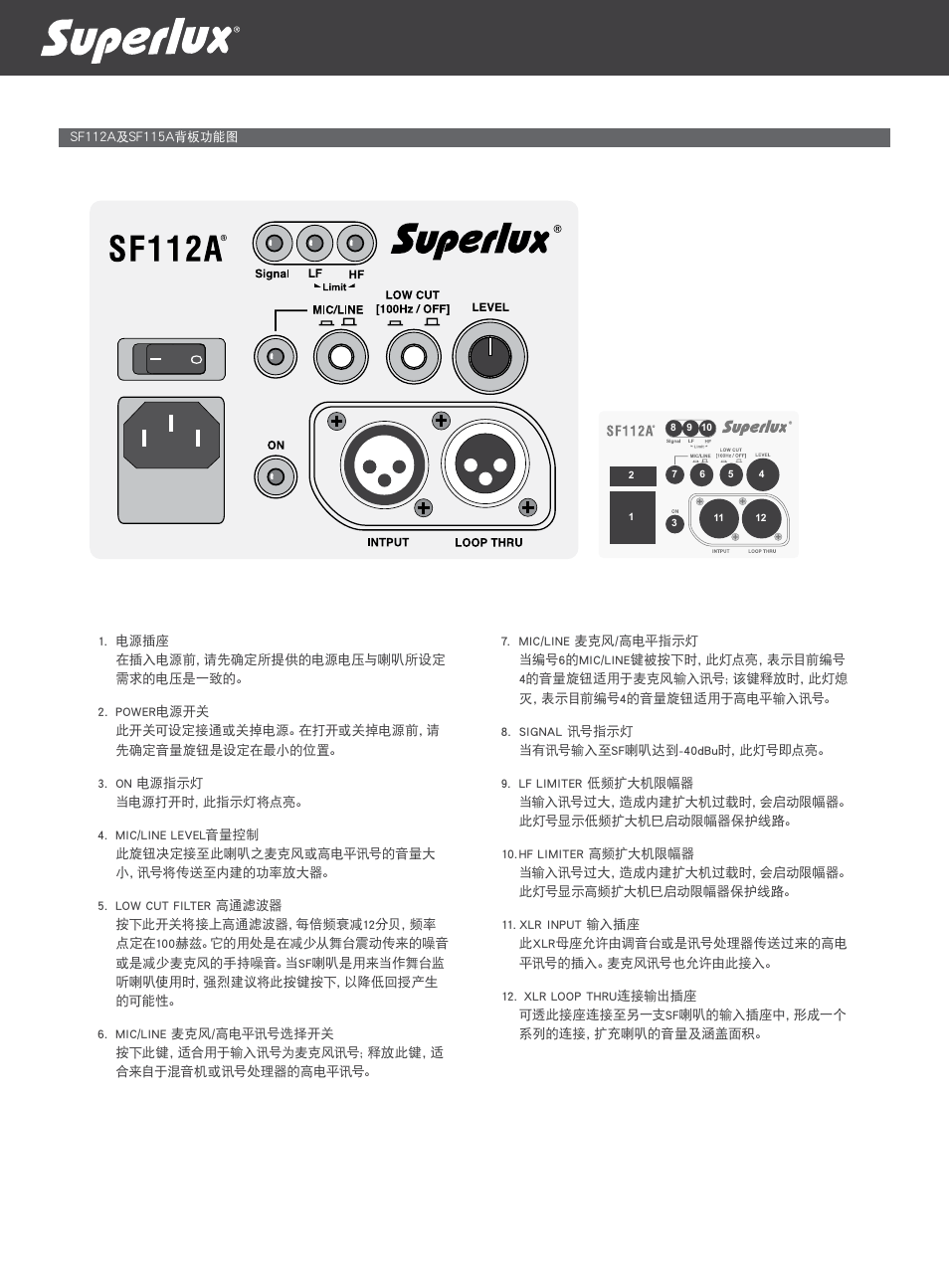 Superlux SF115A User Manual | Page 5 / 6