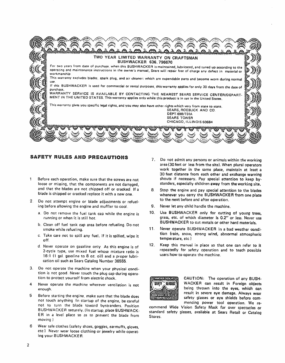 Craftsman 636.796670 User Manual | Page 2 / 14