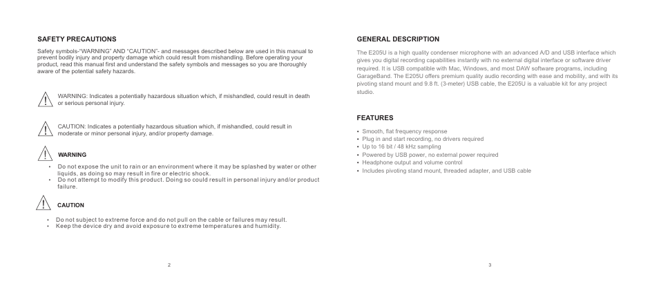 Superlux E205U User Manual | Page 2 / 14