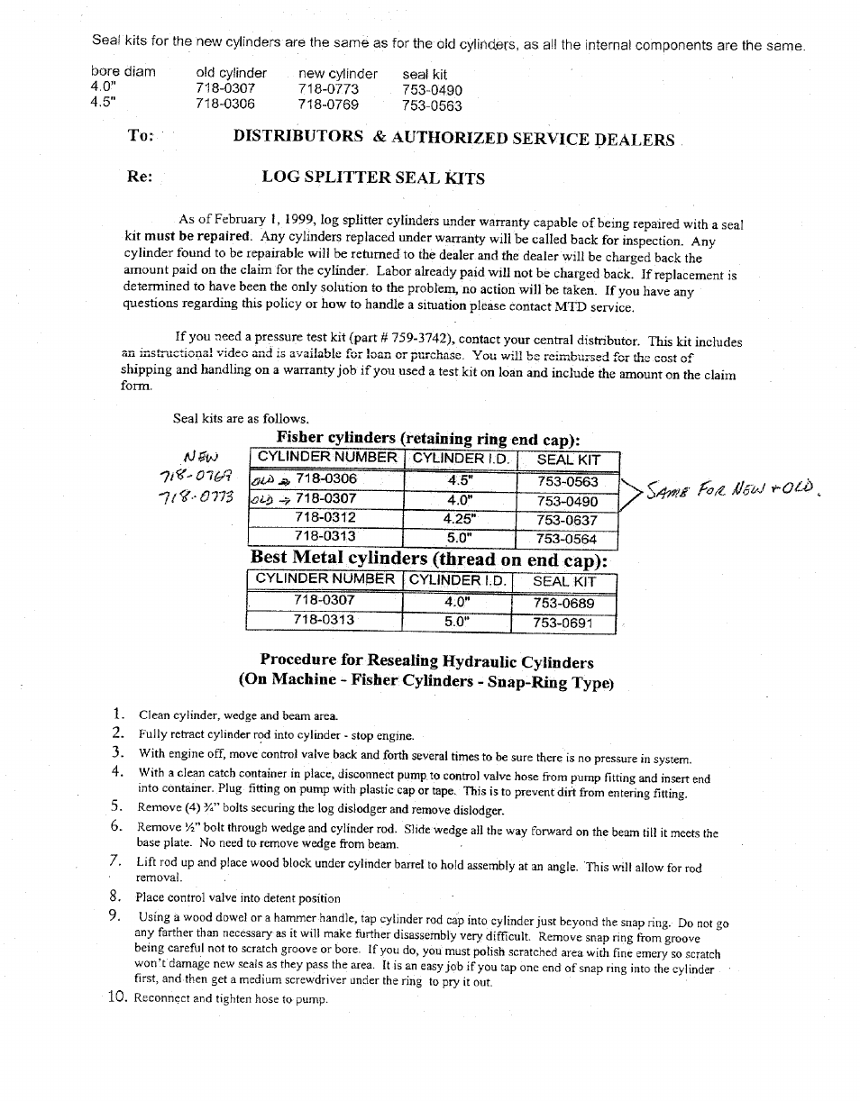 Best metal cylinders (thread on end cap) | Craftsman 247.799640 User Manual | Page 30 / 31