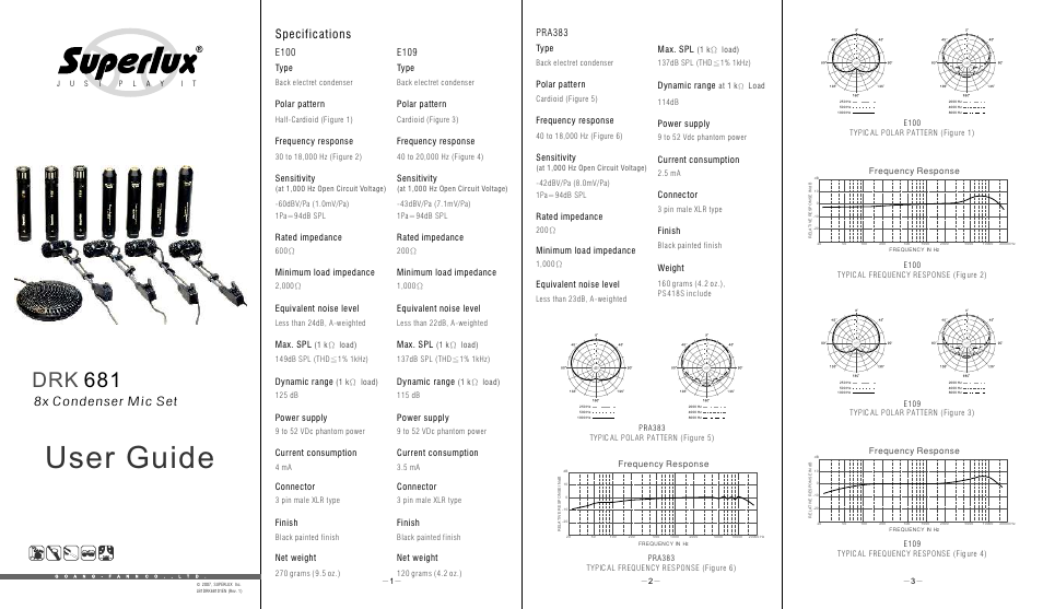 Superlux DRK681 User Manual | 2 pages