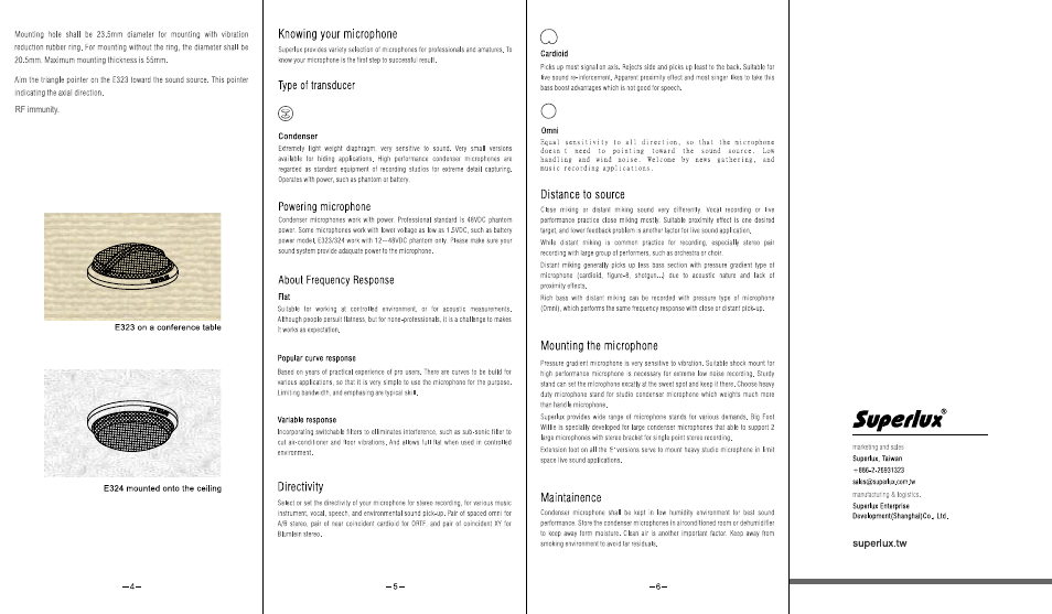 Superlux E324 User Manual | Page 2 / 2