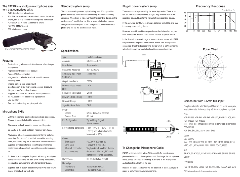 Superlux E421B User Manual | Page 2 / 2