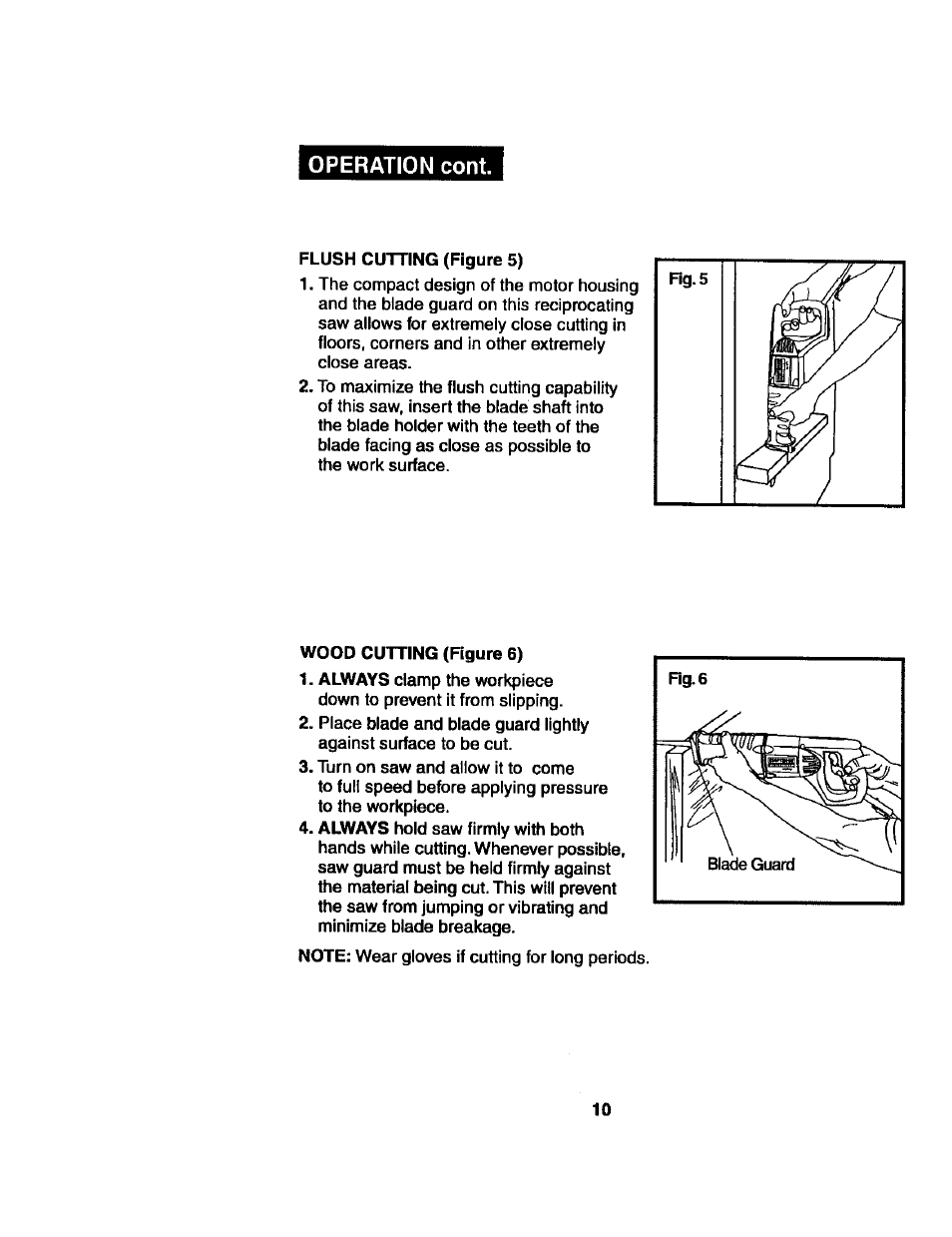 Operation cont | Craftsman 172.267700 User Manual | Page 10 / 18