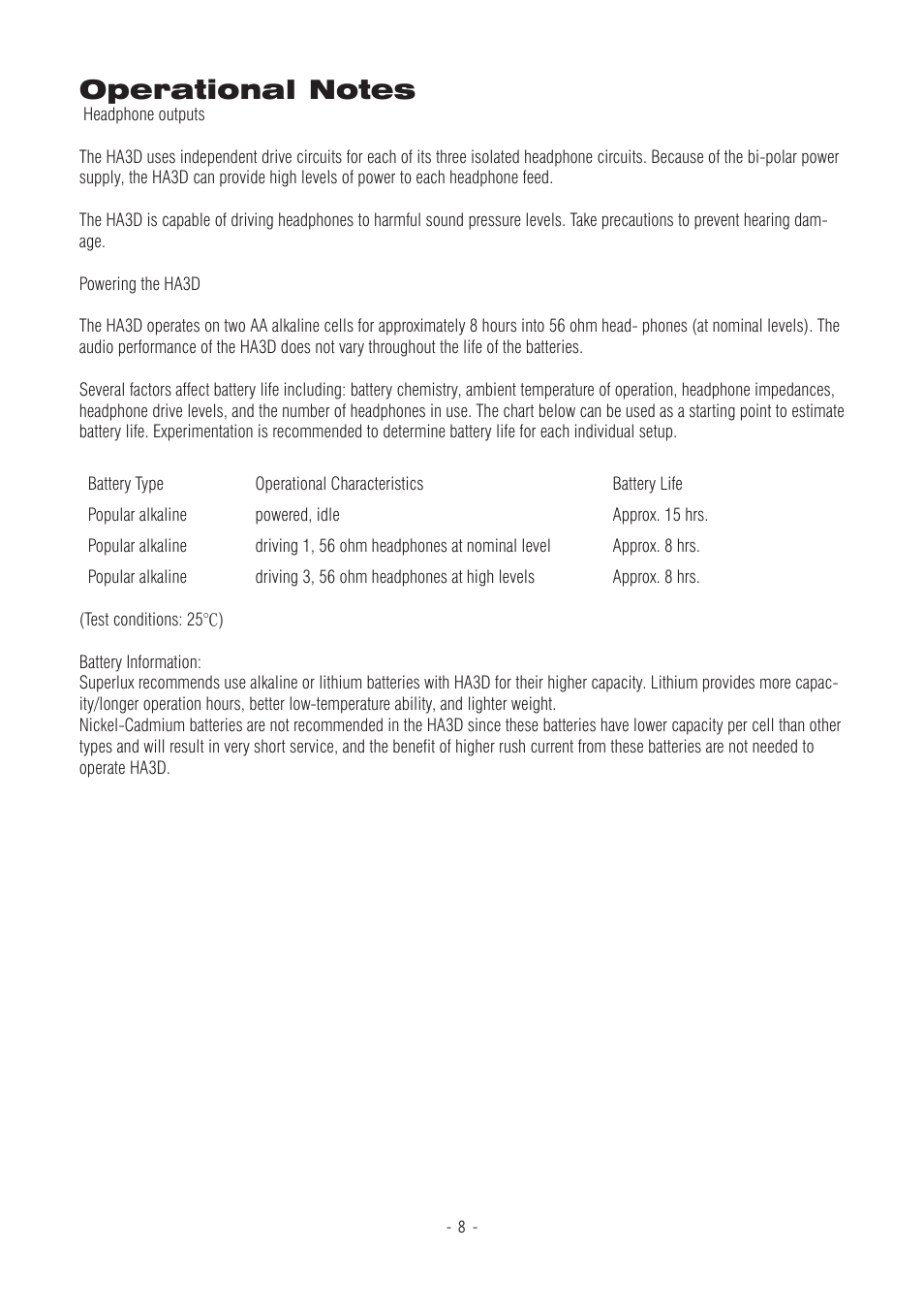 Superlux HA3D User Manual | Page 8 / 12