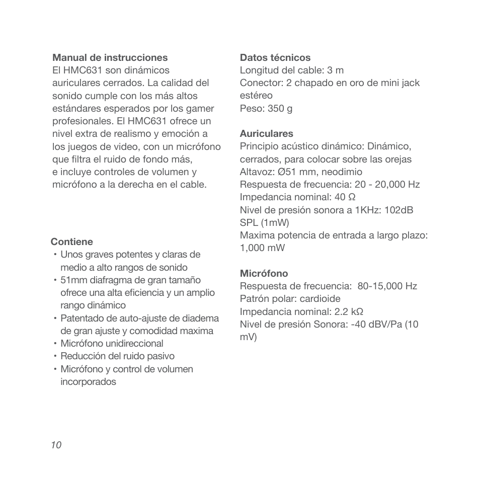 Superlux HMC631 User Manual | Page 10 / 16