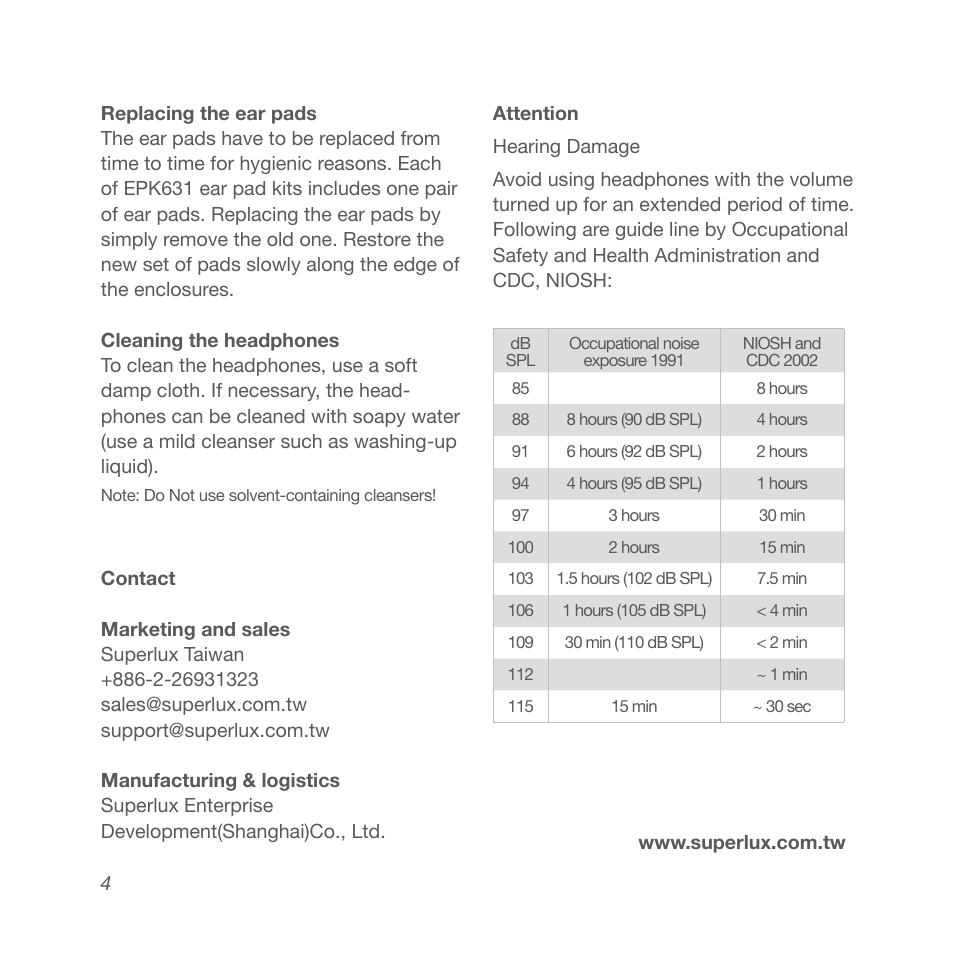 Superlux HMC631 User Manual | Page 4 / 16