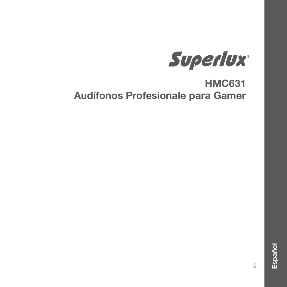 Hmc631 audífonos profesionale para gamer | Superlux HMC631 User Manual | Page 9 / 16