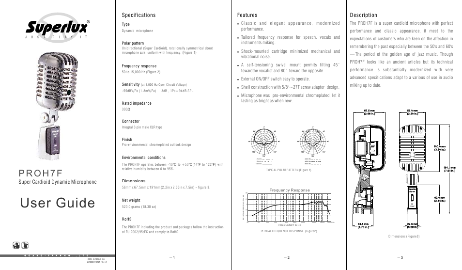 Superlux PROH7FMKII User Manual | 2 pages