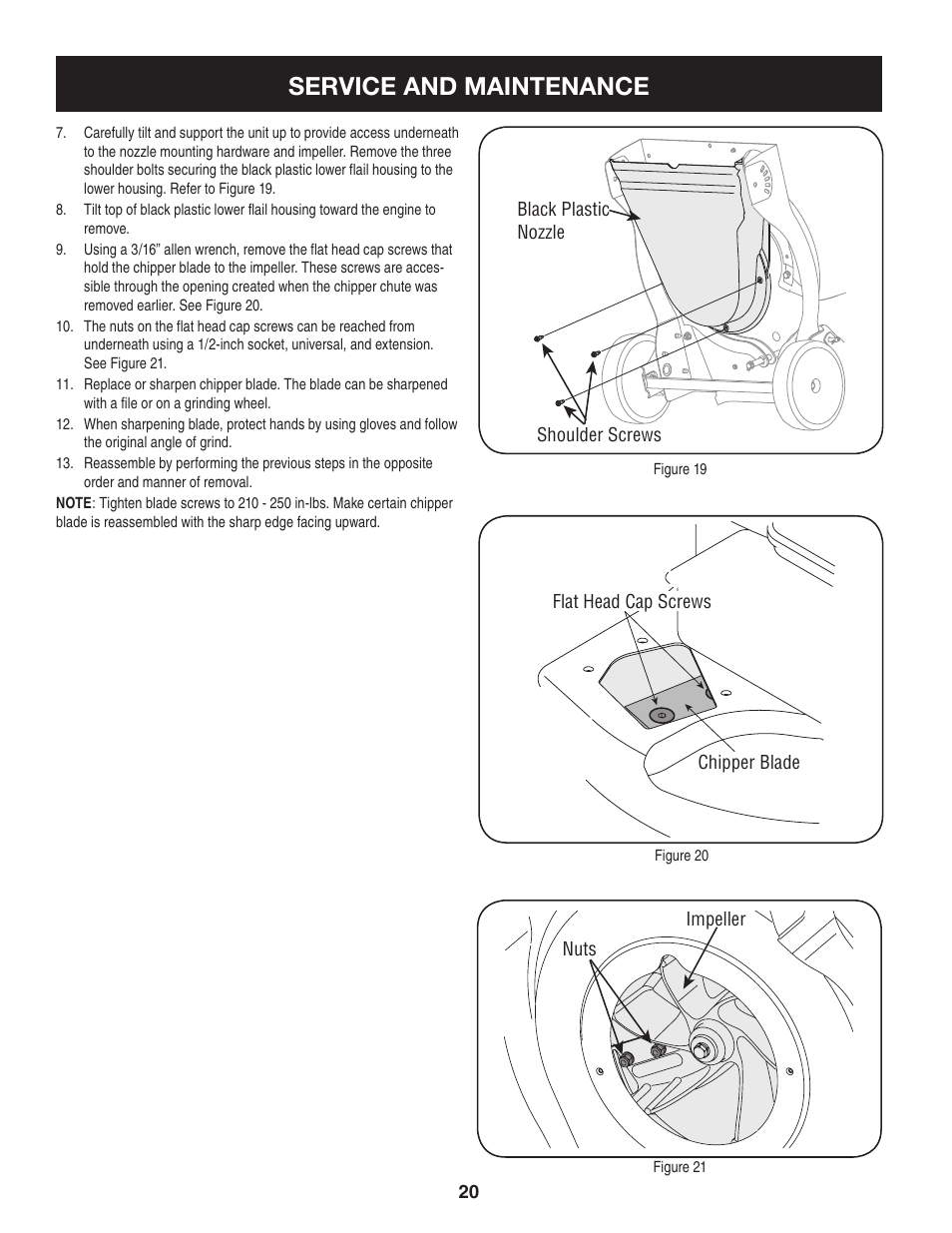 Service and maintenance | Craftsman 247.77012 User Manual | Page 20 / 60