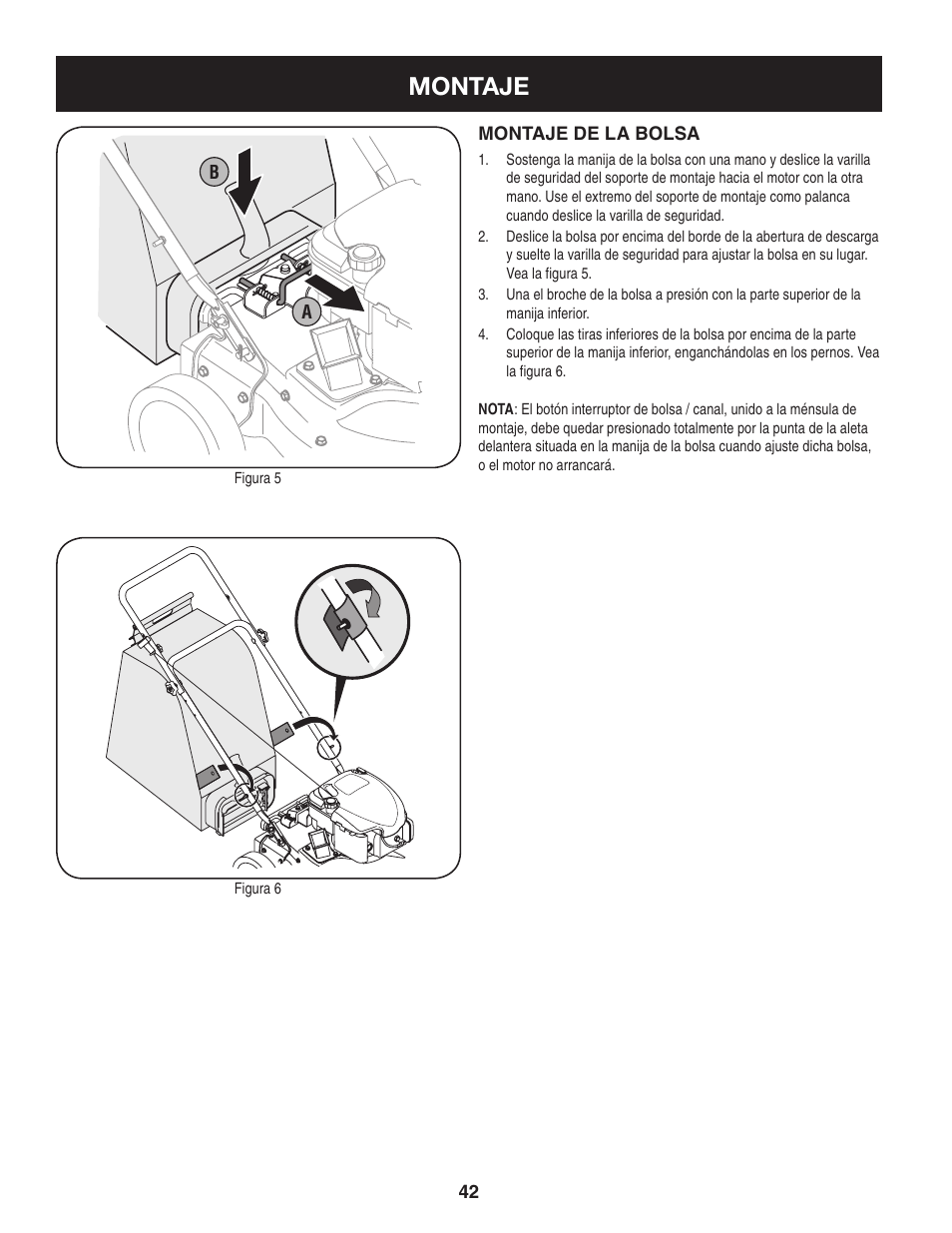 Montaje | Craftsman 247.77012 User Manual | Page 42 / 60