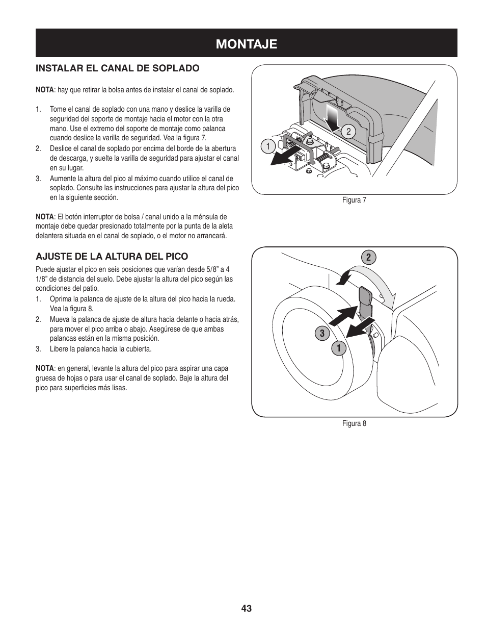 Montaje | Craftsman 247.77012 User Manual | Page 43 / 60