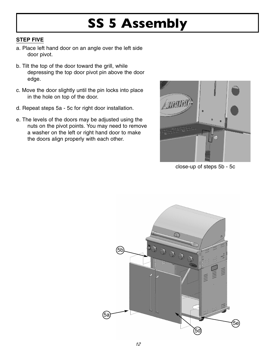 Ss 5 assembly | Sure Heat 2006 Amana AM33 User Manual | Page 12 / 32