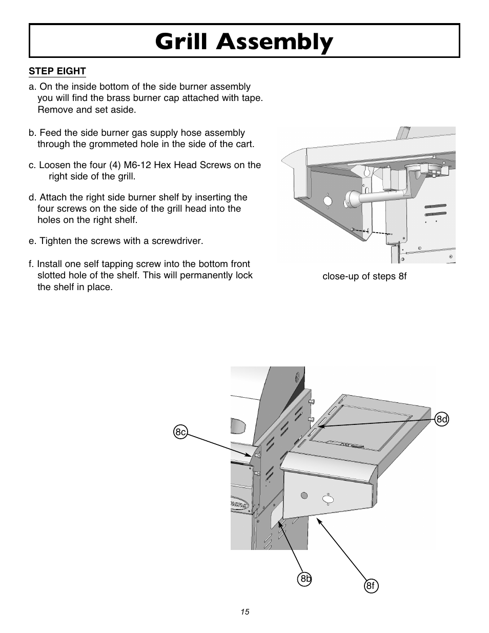 Grill assembly | Sure Heat 2007 Amana SF27 User Manual | Page 15 / 31