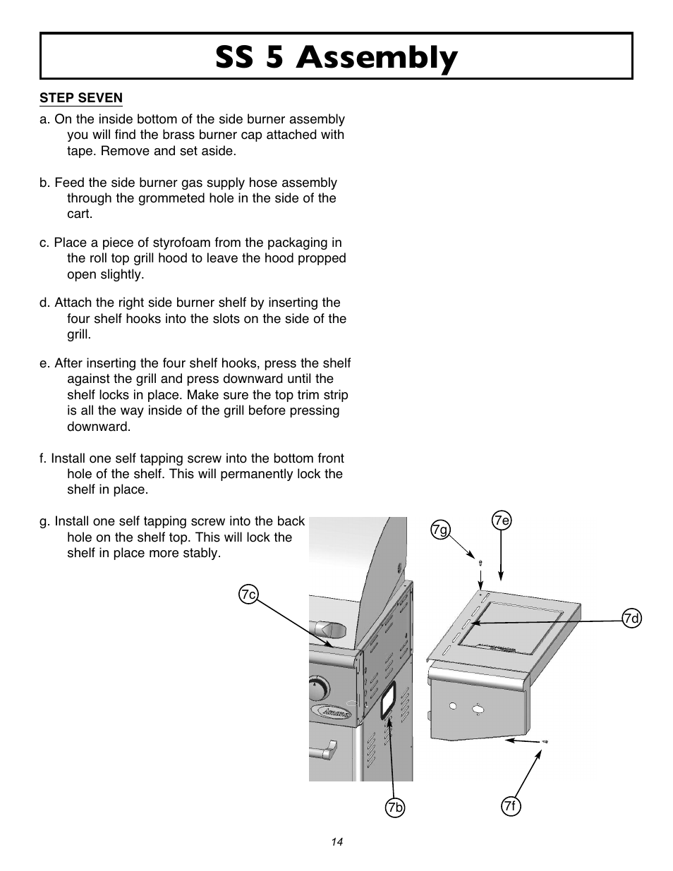 Ss 5 assembly | Sure Heat 2007 Amana AM33 User Manual | Page 14 / 32