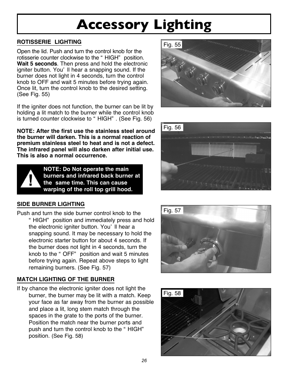 Accessory lighting | Sure Heat 2007 Amana AM33 User Manual | Page 26 / 32