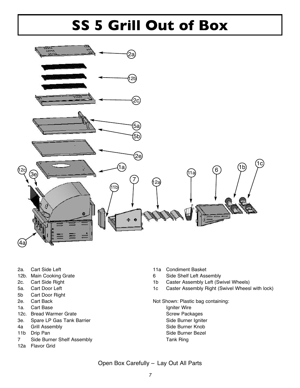 Ss 5 grill out of box | Sure Heat 2007 Amana AM33 User Manual | Page 7 / 32