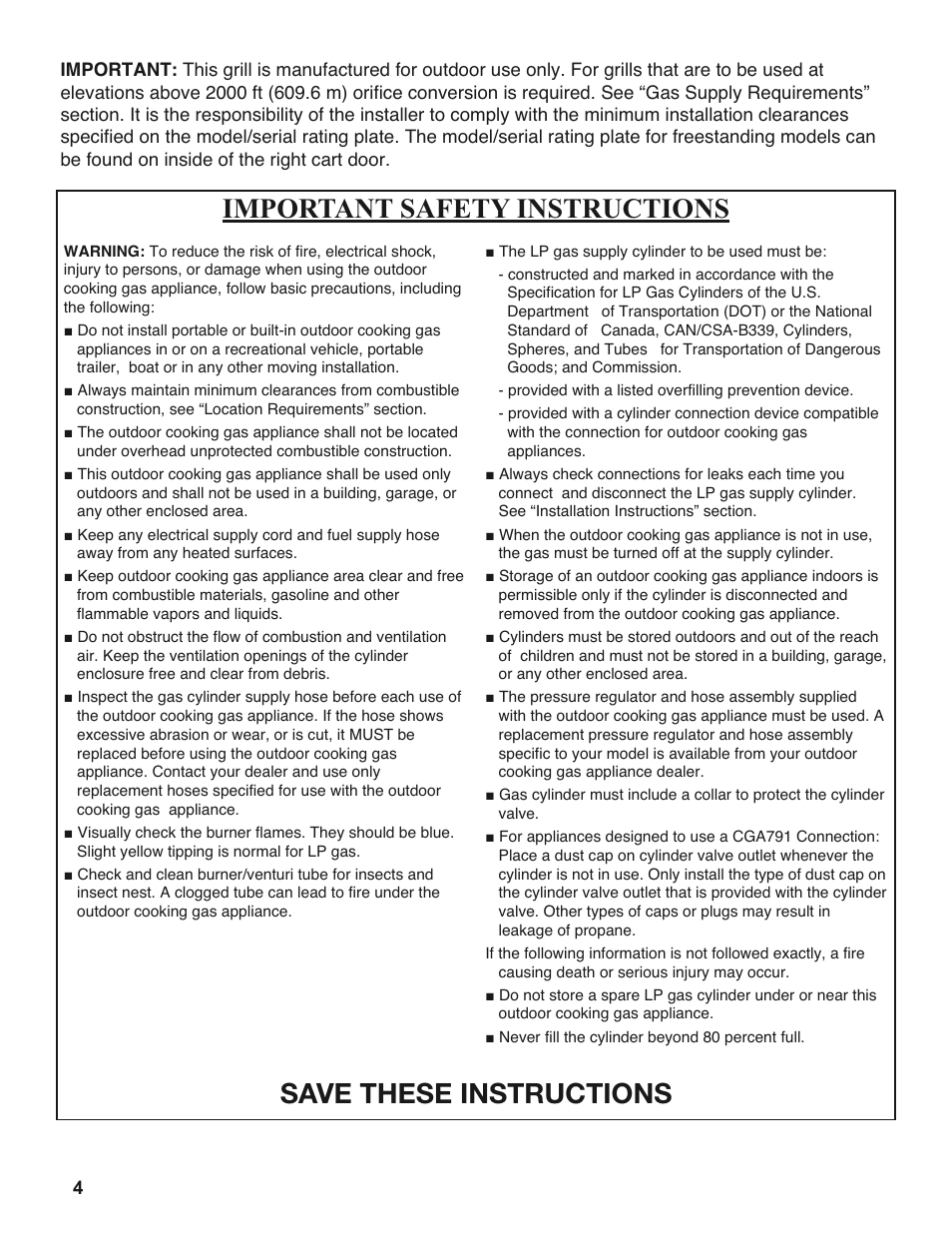 Important safety instructions, Save these instructions | Sure Heat 2008 Amana AM27 User Manual | Page 4 / 38