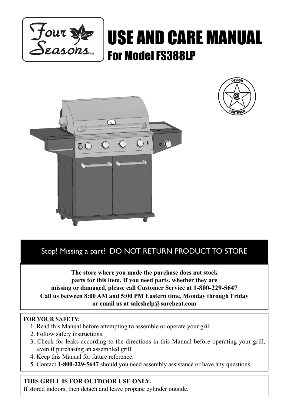 Sure Heat 2008 Four Seasons FS38 User Manual | 31 pages