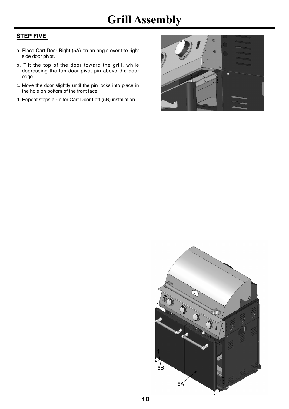 Grill assembly | Sure Heat 2008 Four Seasons FS38 User Manual | Page 10 / 31