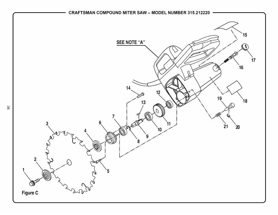 Craftsman 315.212220 User Manual | Page 36 / 39