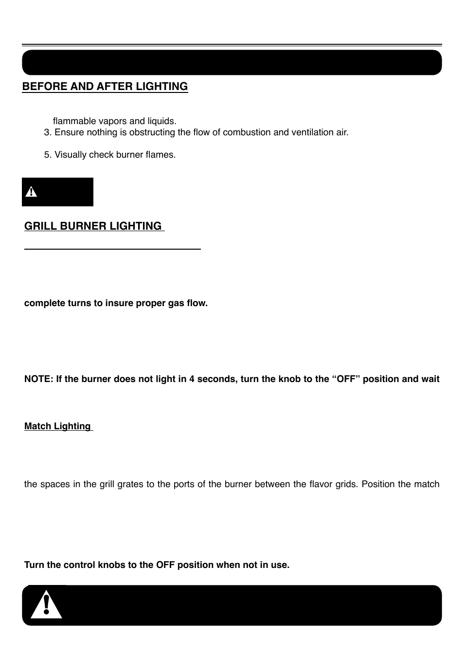 Lighting the grill | Sure Heat 2008 Four Seasons FSIS User Manual | Page 11 / 19