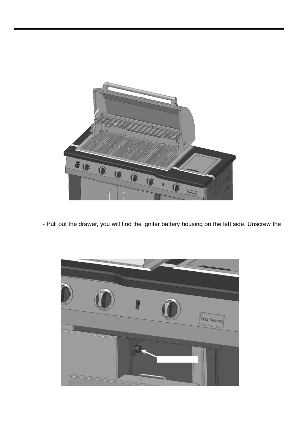 Grill assembly | Sure Heat 2008 Four Seasons FSIS User Manual | Page 6 / 19