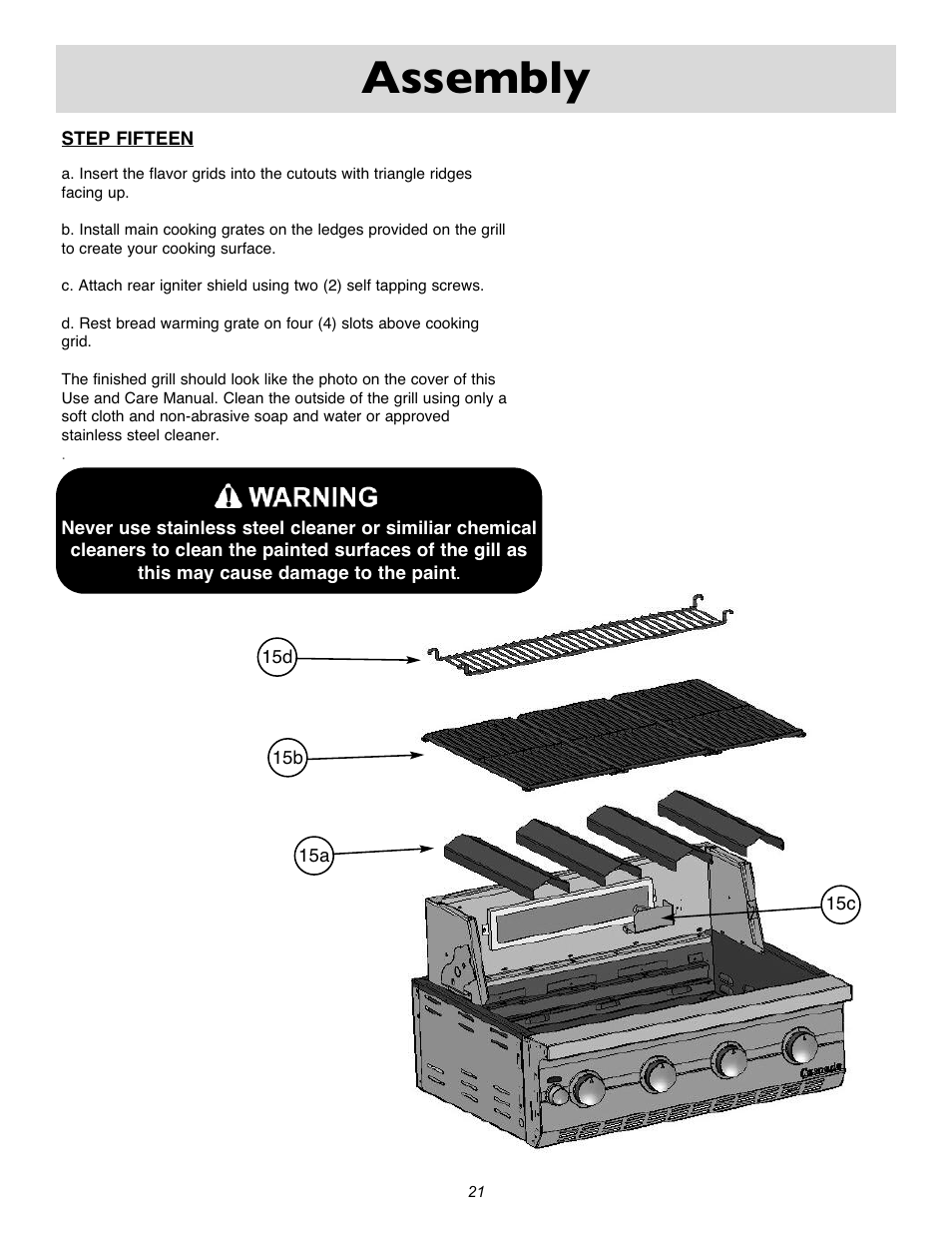 Assembly | Sure Heat Cascade X2000 User Manual | Page 21 / 31