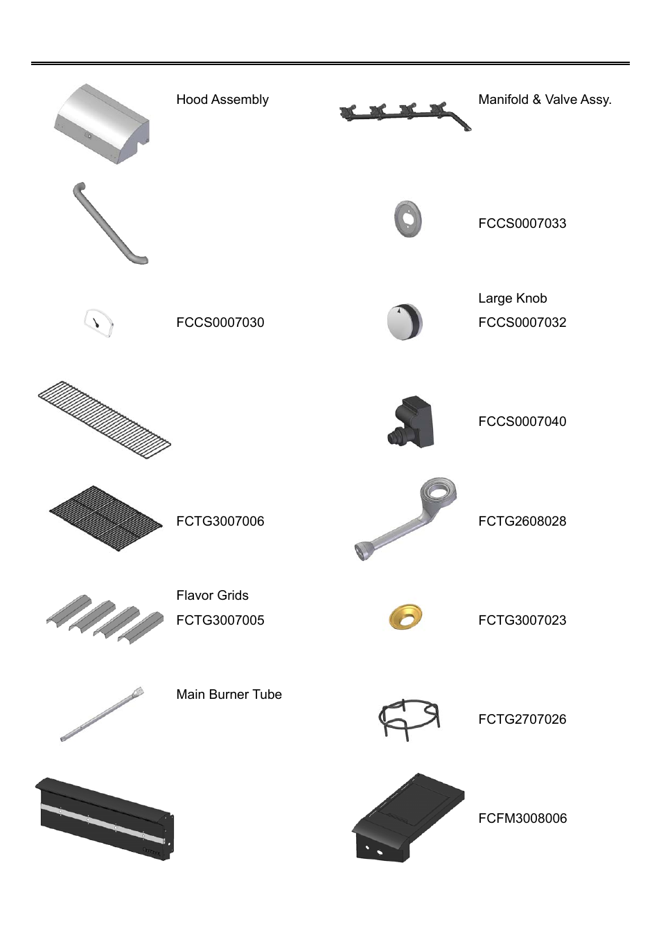 Replacement part list | Sure Heat Cascade TS29 User Manual | Page 24 / 26