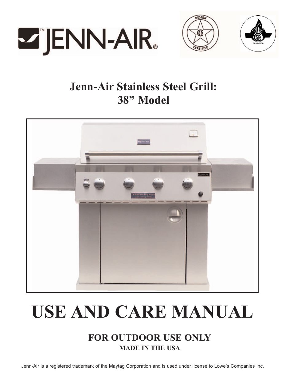 Sure Heat Jenn-Air 38 User Manual | 19 pages