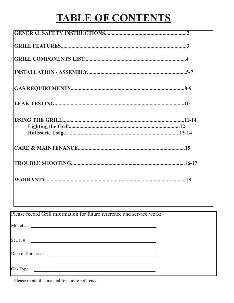 Sure Heat Jenn-Air 38 User Manual | Page 2 / 19